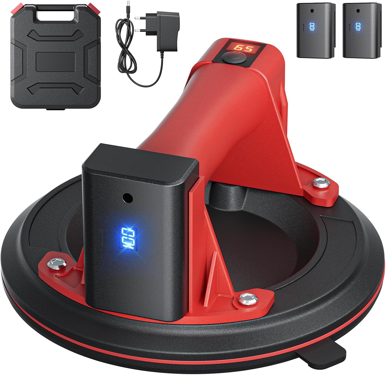 Electric Suction Lifter Gripster Max 300 kg with 2 x Batteries, LCD, Pressure Gauge