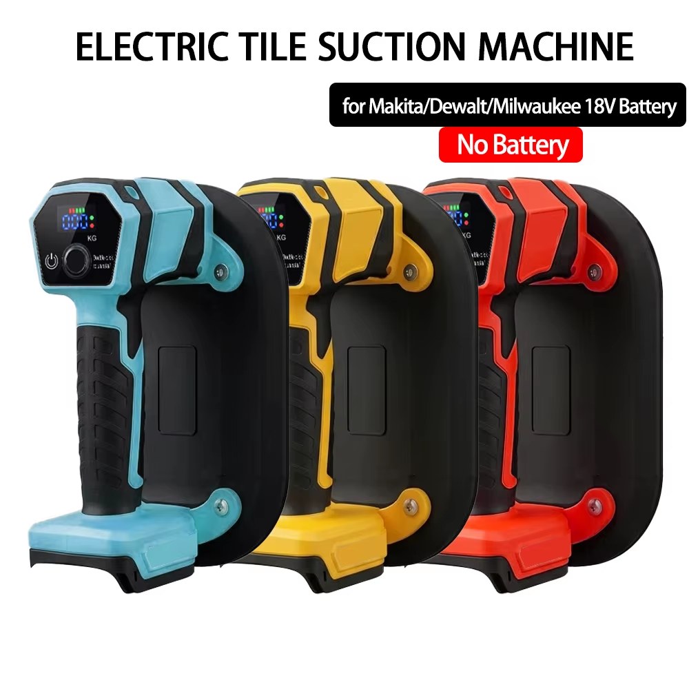 Larger Electric Suction Cup 250kg LED Intelligent Display Vacuum Lifting Cup Gripster for Glass Granite Tiles for Makita 18V/20V Battery