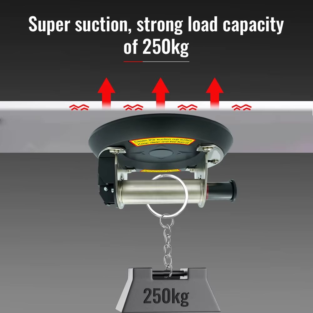 250KG vacuum suction cup gripster stainless steel metal handle strong hand pump suction cup lifting magnet handling tool