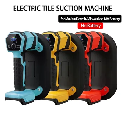 Larger Electric Suction Cup 250kg LED Intelligent Display Vacuum Lifting Cup Gripster for Glass Granite Tiles for Makita 18V/20V Battery