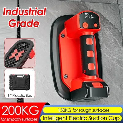 Industrial Grade Intelligent Electric Vacuum Suction Cup Gripster 200KG Load Heavy-Duty Glass Lifter for Ceramic Tile Granite Moving