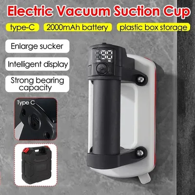 90KG Bearing Capacity Intelligent Display Electric Vacuum Suction Cup Gripster for Glass Granite Tile Lifting Tools Vacuum Air Pump